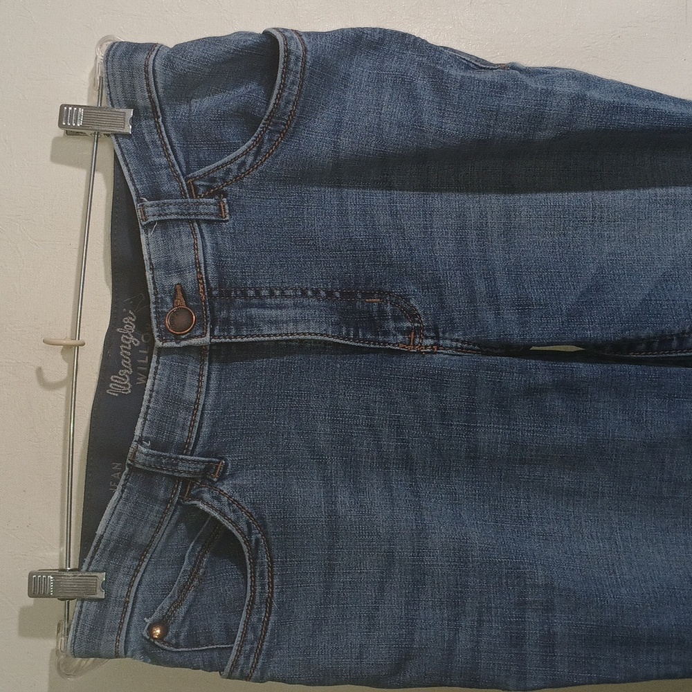 Wranglers Willow Womens Blue Jeans Size 11x34 Flaw Ultimate Riding - Picture 2 of 9